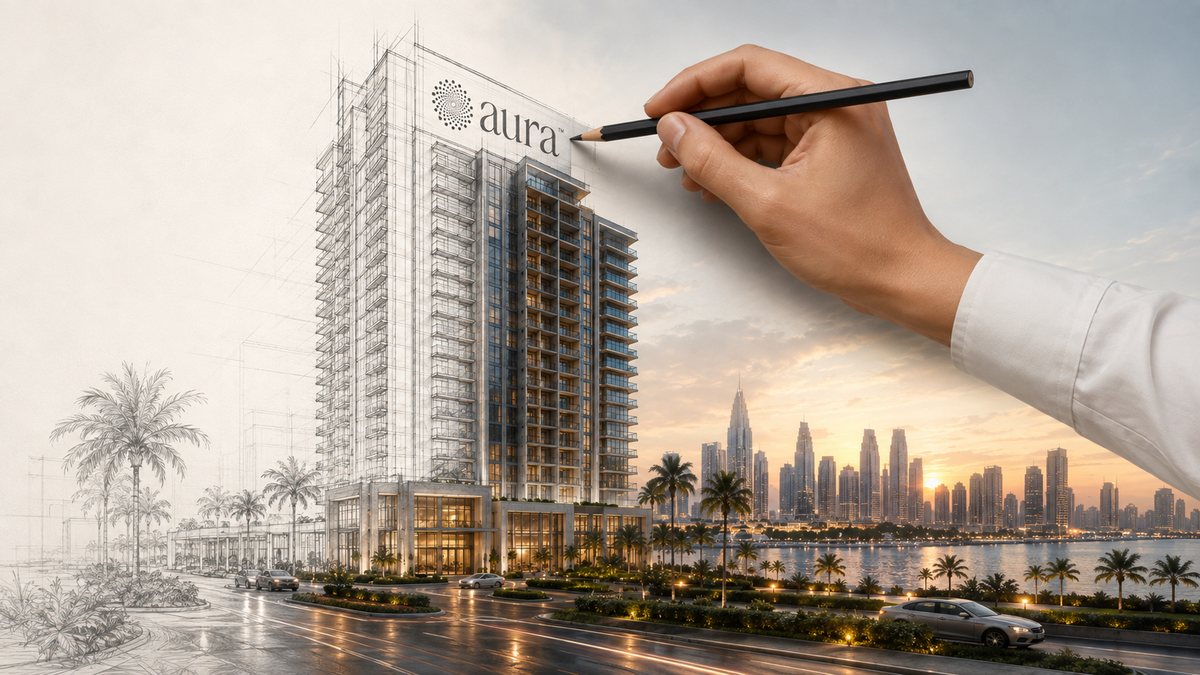 An Aura tower taking shape on the drawing board