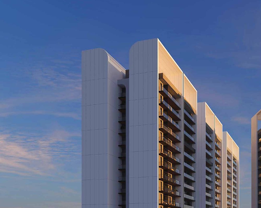 Flowing tower forms with wide balconies (artistic impression)